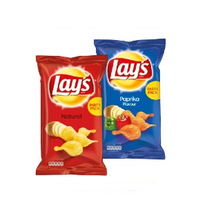 Lay's 1 Paparika &1 Natural Potato Chips-52gm(2 pack)