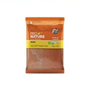 Pro Nature 100% Organic red chilli powder(hot)-100gm