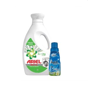 Ariel Matic Liquid Detergent, Front Load-2Lt Free Comfort Blue 220ml