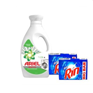 Ariel Matic Liquid Detergent, Front Load-1Lt (Free Rin Bar-240gm-2Pc)