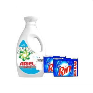 Ariel Matic Liquid Detergent Top Load-1Lt(Free Rin Bar-240gm-2Pc)