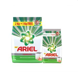 Ariel Complete Detergent Washing Powder-2kg with Free Detergent Powder-1kg