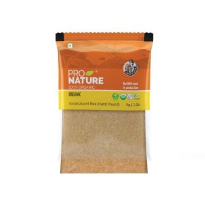 Pro Nature 100% Organic Sonamasoori Rice Hand Pound-1kg