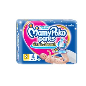 Mamypoko Pants Baby Diaper Small-4 Pcs